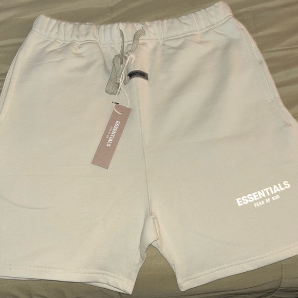 Essentials Men's Beige Athletic Shorts - Picture 1 of 2